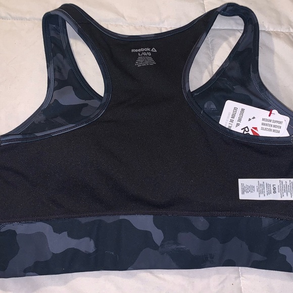 NWT Reebok Black Camo Sports Bra - Picture 11 of 14